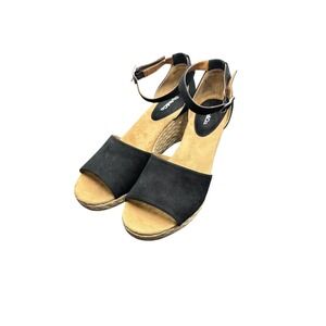 Style &‎ Co Women's Black Ankle Strap Espadrille Wedge Sandals Size 9.5M